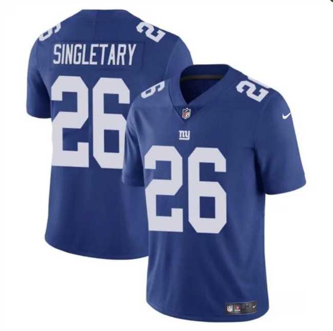 Men & Women & Youth New York Giants #26 Devin Singletary Blue Vapor Untouchable Limited Stitched Jersey